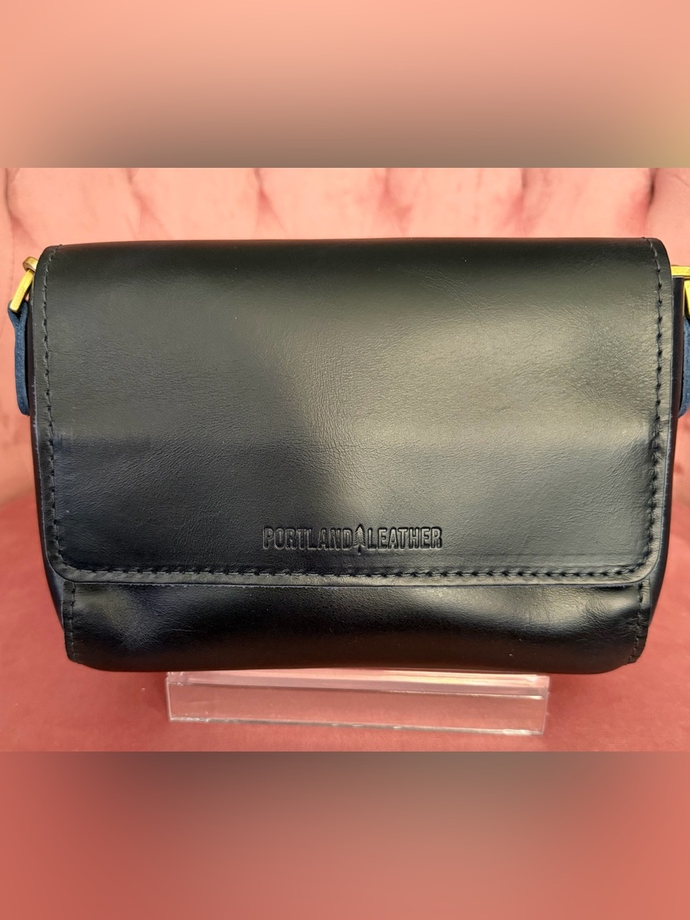 Portland Leather Small Metro Crossbody Bag - Cowboy Blue NEW